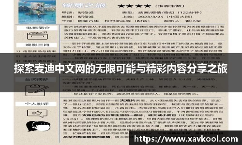 探索麦迪中文网的无限可能与精彩内容分享之旅