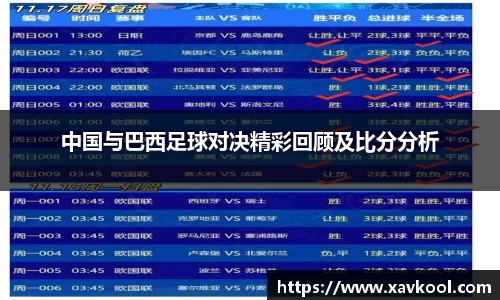 中国与巴西足球对决精彩回顾及比分分析